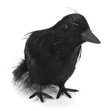 1pcs Halloween Black Crows Birds Decor Artificial Realistic Woodland Hlloween Decorations for Garden
