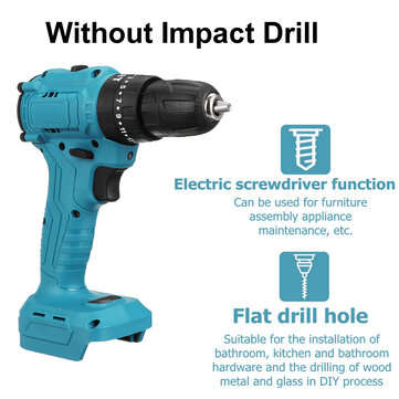 520N.m. Brushless Cordless 3/8`` Electric Impact Drill Driver Replacement for Makita 18... (TYPE: B)