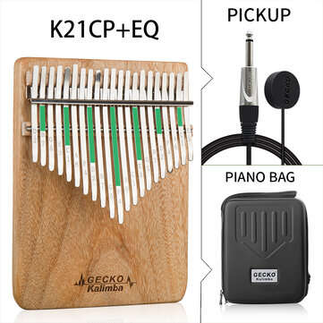 GECKO Kalimba 21-Key Camphor Wood Thumb Piano Musical Instrument African Finger Piano... (LETTER: B)