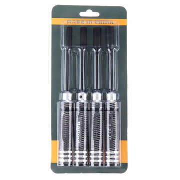 Raitool 4pcs 4.0/5.5/7.0/8.0mm Hex Screwdriver Tools NUT Key Socket Screwdriver Allen Screw Driver S