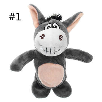 20cm Talking Donkey Sound Record Stuffed Animal Plush Cow Walking Electronic Movi... (COLOR.: BROWN)