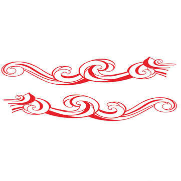 Motorhome Graphics Stickers For Car Camper Van Motorhome Caravan (COLOR.: RED)