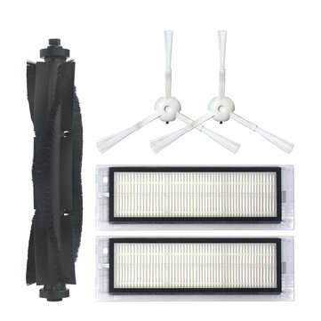 5pcs Replacements for 360 S5 S7 Vacuum Cleaner Parts Accessories Main Brush*1 Side Brushes*2 HEPA Fi