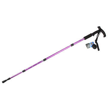 Outdoor Adjustable Trekking Pole 4 Sections Walking Stick Crutch Camping Climbing Alpenstock Cane