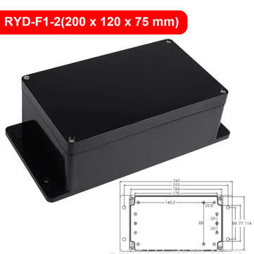 ABS Black Plastic Electronics Project Box Enclosure Hobby Case with Screws (MODEL: RYD-F1-2)