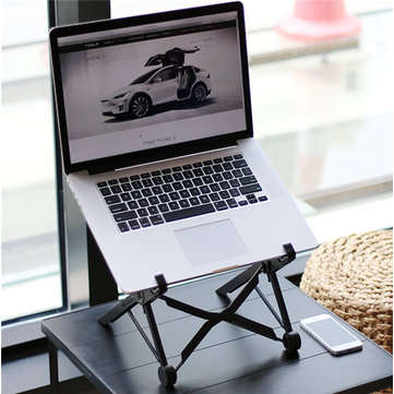 NEXSTAND K2 Laptop Stand Portable Adjustable Notebook Bracket Eye-Level Ergonomic Cooling Pad for Ap