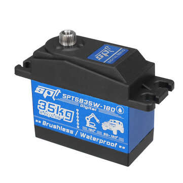 SPT Servo SPT5835W-180 35KG Large Torque Brushless Motor Metal Gear Waterproof Digital Servo for 1:8