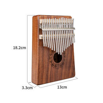 NAOMI Kalimba 17 Key Thumb Piano Solid Koa Acacia Wood Mbira Finger Piano