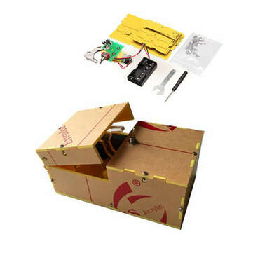 Useless Box DIY Kit Useless Machine Birthday Gift Toys Geek Gadget Fun Office Ho... (COLOR.: YELLOW)