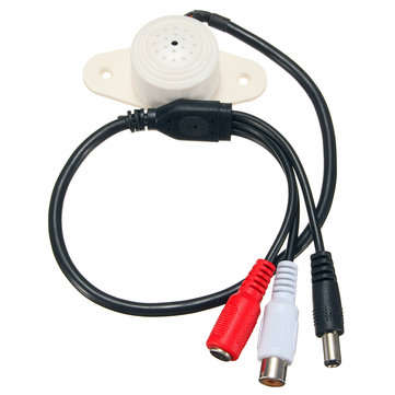 Professional Sound Waterproof Microphone Mic Connector for Security CCTV Camera System