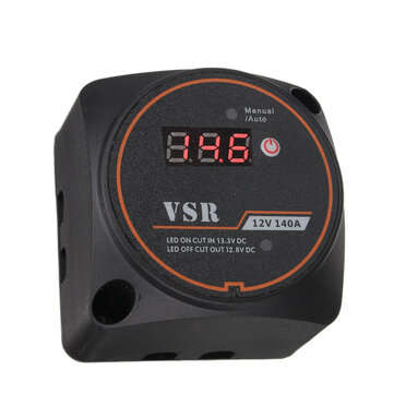 12V 140A Automotive Dual Battery Digital Display Isolator Relay Protection Voltage Split Charge Rela