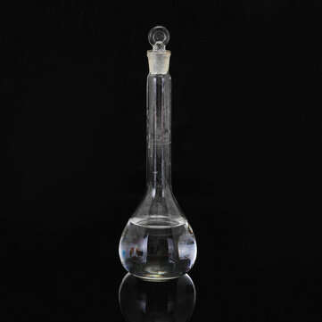 100mL Clear Glass Volumetric Flask w/ Glass Stopper Lab Chemistry Glassware