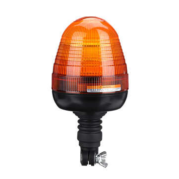 12-24V Pointed LED Warning Light 4 Flashing Amber Beacon Flexible Din Pole Mount Tractor Warning Lig