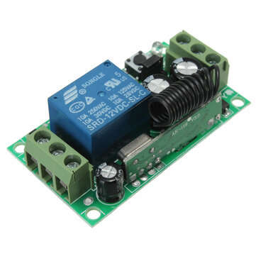 Geekcreit 433MHz DC 12V 10A Relay 1CH Channel Wireless RF Remote Control Switch Transmitter With R