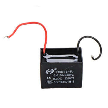 CBB61 10UF Starting Capacitance 450V AC Fan Capacitor CBB Motor Run Capacitor