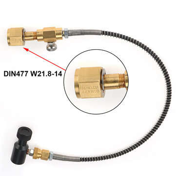 CO2 Cylinder Refill Adapter With Connection W21.8-14/CGA320 For Soda Club Stream (TYPE: 1)