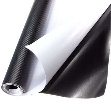 3D Carbon Fiber Vinyl Car Wrap Sheet Roll Film Sticker Decal DIY 100"x12" Black