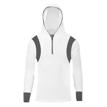 Men`s Quick Dry Bamboo Fiber Long Sleeve Breathable Fishing Shirts U... (COLOR.: WHITE | SIZE.: XXL)