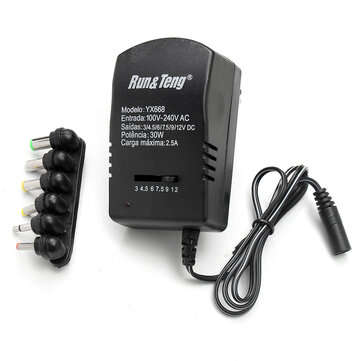 Multi Voltage Power Adapter 2500mA 3v 4.5v 6v 9v 12v DC Power Supply (PLUG: EUPLUG)