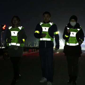 Running 360 Reflective Vest Kids Adjustable Waist Night Safety Vest with Reflective Bands for Elec