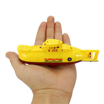 6CH Speed Radio Remote Control Electric Mini RC Submarine Boat Kids Children Toy (COLOR.: YELLOW)