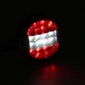 24V 20LED Round Car Rear Tail Light Brake Turn Signal Lamp for Trailer Truck