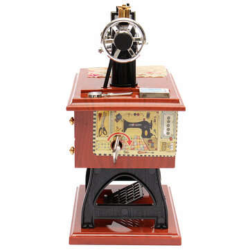 Vintage Treadle Sewing Machine Music Box Antique Gift Musical Education Toys Home Decor Fashion Acce