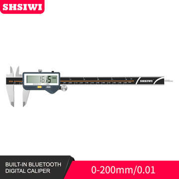 SHSIWI 0-300MM IP54 Built-in bluetooth Digital Caliper Wireless bluetooth Link ... (LENGTH: 0-200MM)