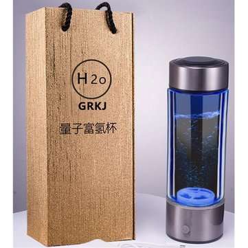 450ml Portable H Rich Water Maker Ionizer Generator Water Cup Bottle USB Filter