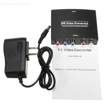 SD-020 1080P HD to RGB Component 5RCA YPbPr Video R/L Audio Converter Adapter TV PC (ADAPTOR: US)