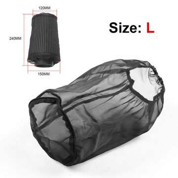 Waterproof Air Filter Cleaner Protective Rain Sock Cover Motorcycle Universal (SIZE: L)