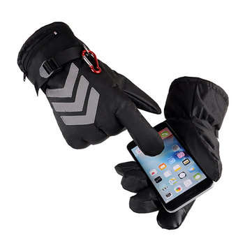 Touch Screen Electric Heated Gloves Rechargeable Battery Motorcycle Outdoor Hands Warmer