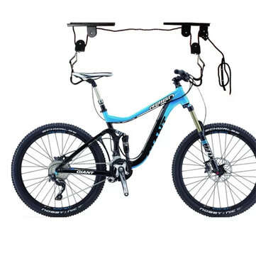Bicycle Storage Rack Wall Mounted Bike Lift Pulley System Bike Hanger Hook Heavy Duty Solid Steel Ce