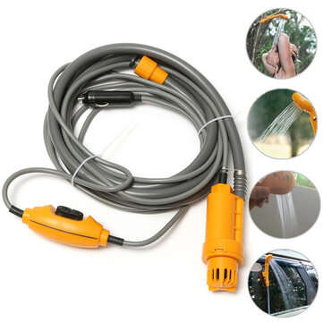 Portable Car Washer 12V Camping Shower DC Car Shower Washer Set Electric Pump for Outdoor Camping