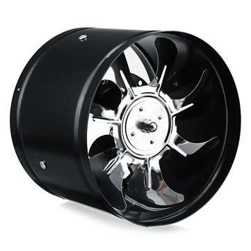 8 Inch 220V 80W Inline Duct Fan Booster Exhaust Blower Air Cooling Vent Stainless Steel Vane