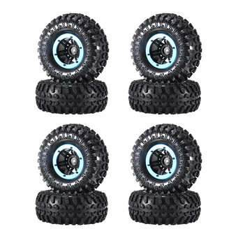 4PCS AUSTAR 2.2 Inch Inflatable Tires Wheel Rims for 1/10 RC Climbing Rock Crawler ... (COLOR: BLUE)