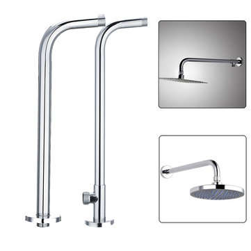Stainless Steel Shower Extension Arm Home Bathroom Wall Mounted Shower Head Pipe (SIZE: #1)