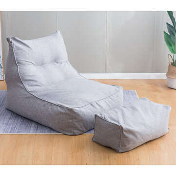 Large Bean Bag Combination Sofas Covers Chair Indoor Lazy Lounger Waterproof ... (COLOR.: LIGHTGREY)