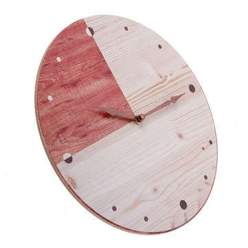 11`` Retro Round Wooden Wall Clock DIY Digital Round Room Home Office Bar Decor