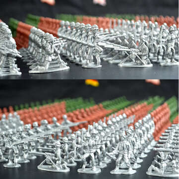 300 PCS Military Soldier Static Diecast Model Decoration Toy Set for Kids Gift