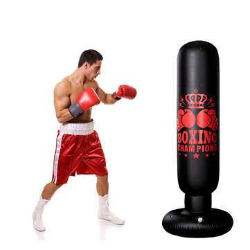 1.6M Free Standing Inflatable Boxing Punch Bag Boxing Kick Training Home Gym Fitness Tools For Adult