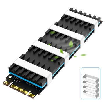 AODUKE AJSRP01  M.2 SSD PCIe Nvme Heat Sink Aluminum Alloy Hard Drive Radiator Sol... (COLOR: BLACK)