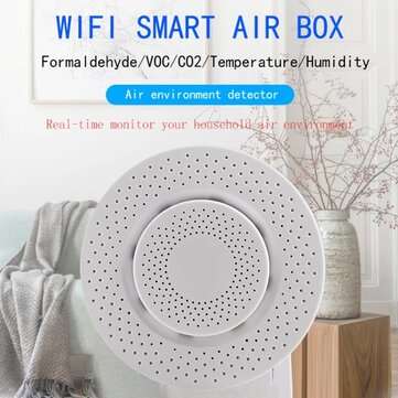 RSH Tuya Smart Wifi Air Box APP Remote Control Formaldehyde/VOC/CO2/Temperature/Humidity Detector