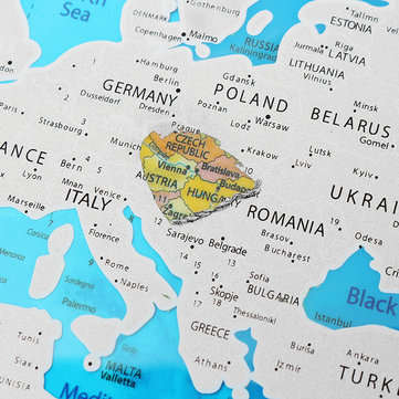 Travel World Scratch Map Ocean Scratch Off Foil Layer Coating World Deluxe Scratch Map 59.4x82.5CM