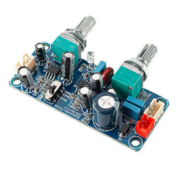 Low Pass Filter Bass Subwoofer Preamp Amplifier Board Single Power DC 9-32V Preamplifier with Bass V