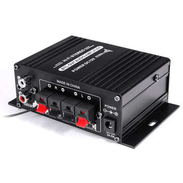 AK9 40W Mini bluetooth Car Audio Power Amplifier HIFI Digital AMP FM Radio SD Card U Disk AUX Input