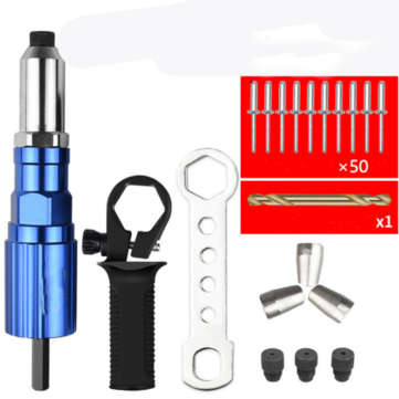 Drillpro Upgrade Electric Rivet Nut Attachment Cordless Riveting Drill Adapter Riveting... (TYPE: D)