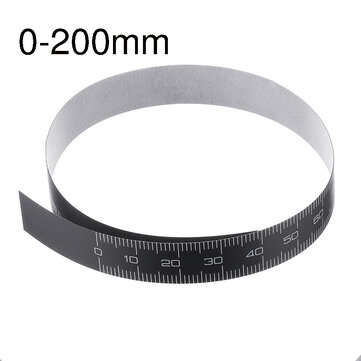 0-100/150/200/300mm Self Adhesive Metric Black Ruler Tape for Digital Caliper Repla... (SIZE: 200MM)