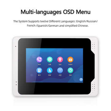 Ennio 701MEID11 Tuya APP Remote Unlock Visual Intercom 7 Inch 1080P Monitor Wifi Video Doorbell Door