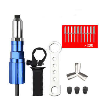 Drillpro Upgrade Electric Rivet Nut Attachment Cordless Riveting Drill Adapter Riveting... (TYPE: B)